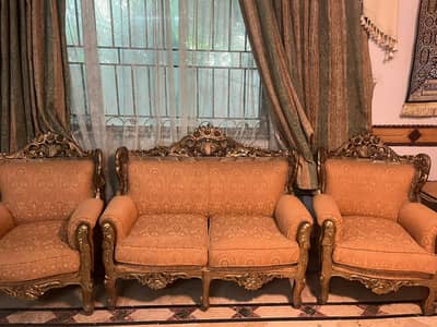 chinioti wood sofa set (7 seater)
