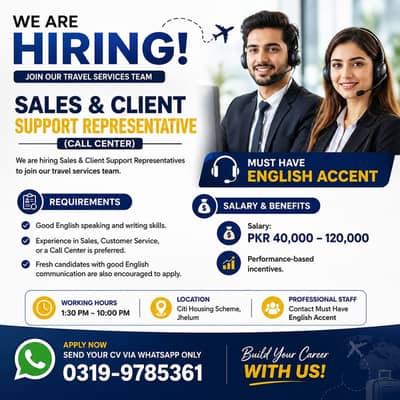 Hiring Sales Executive , Customer Support (Male & Female| Calling Jobs