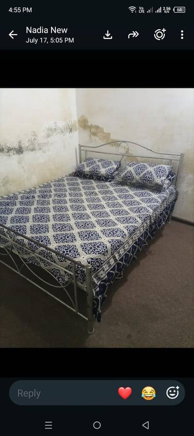 king size iron  double bed for sale