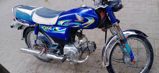 Honda CD 70 2024 model blue colour for sale applied