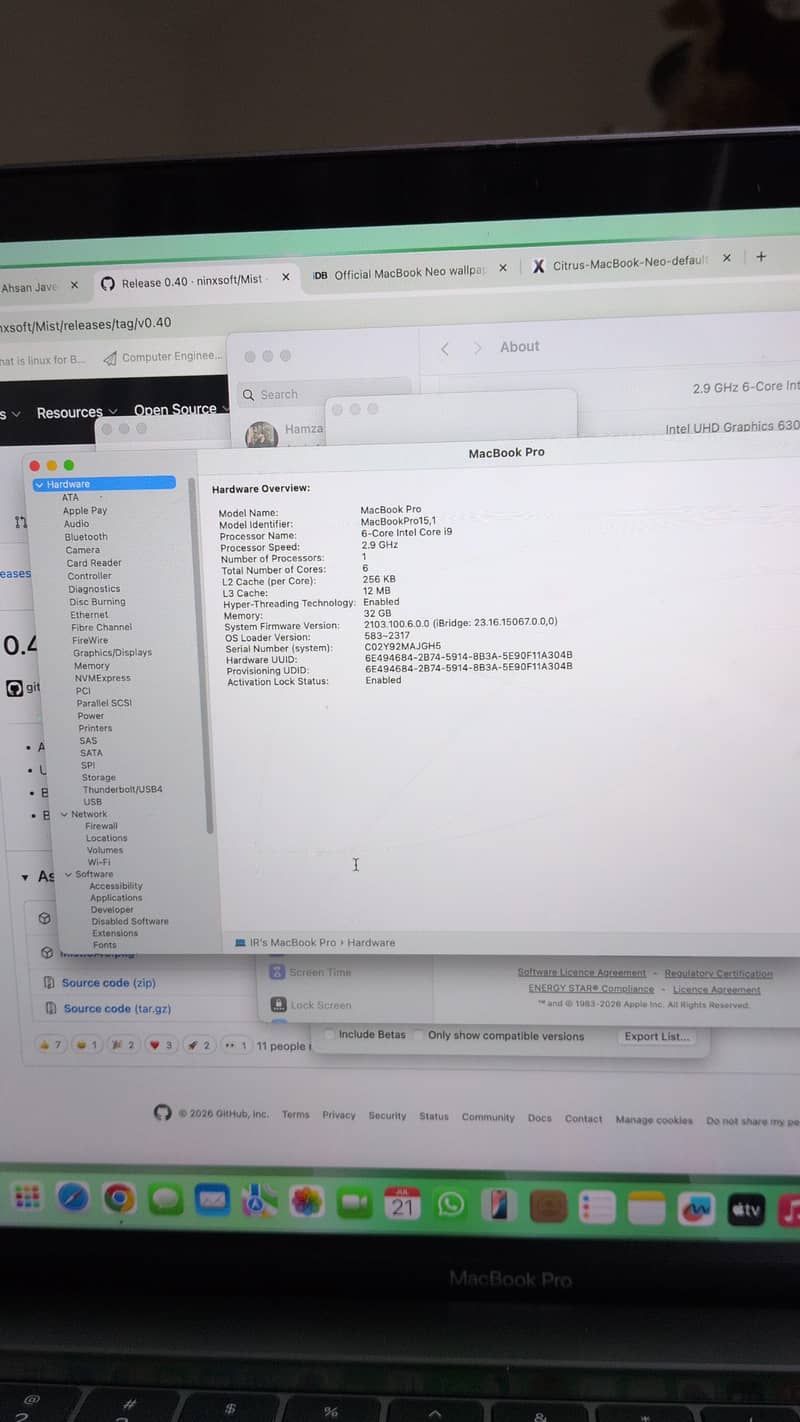 Macbook pro A1990 3