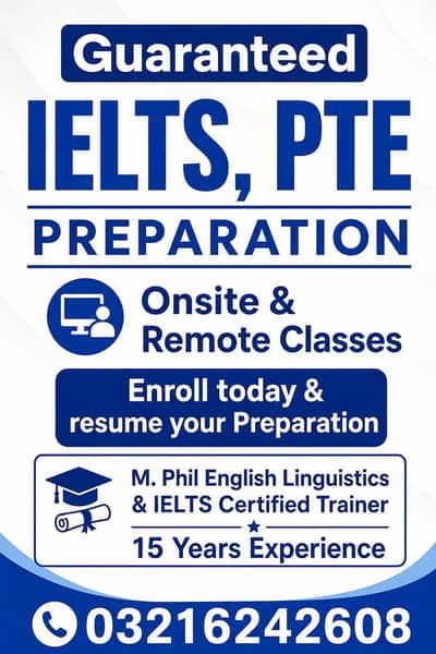 IELTS, PTE, Duolingo Preparation