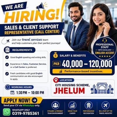 Customer Support Jobs | Travel Agency Staff | CSR (English Speaking)