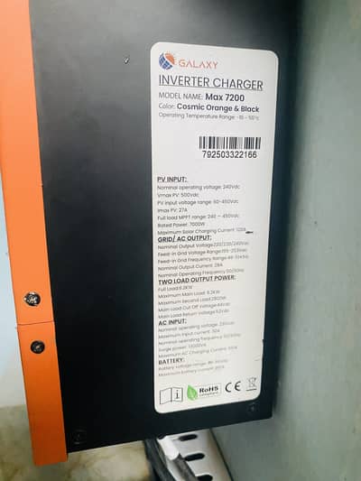Galaxy Max 7200 6.2 Kva inverter for sale