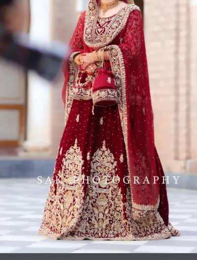 Red Lehenga for barat event