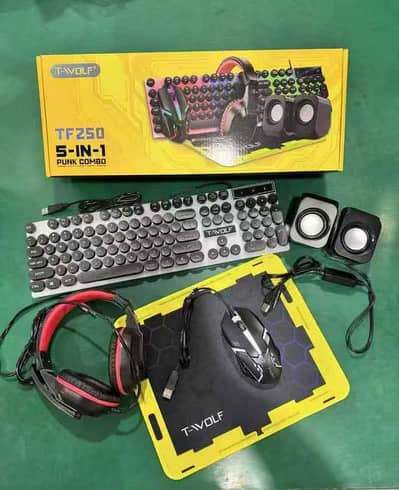 T_WOLF TF250 5-in-1 RGB Gaming Combo |