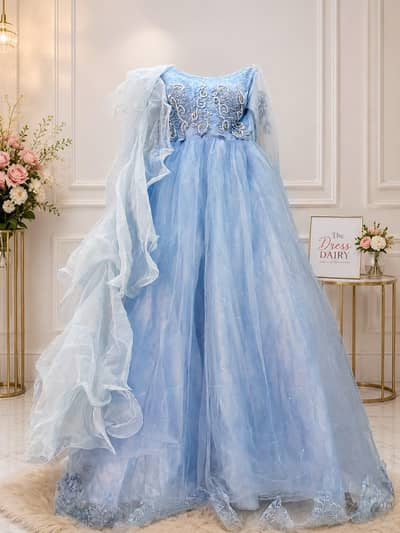 elegent blue trukish ball gown