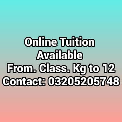 Online Tuition available from kg to 12 rs 2000 only
