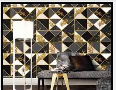 3D Wallpaper, Panel, Wooden floor,  Blinds, Glass Paper 03147093270