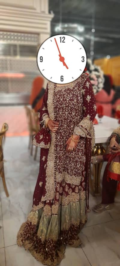 Makkah Emporium Bridal Farshi Sharara | Luxury Bridal Wear