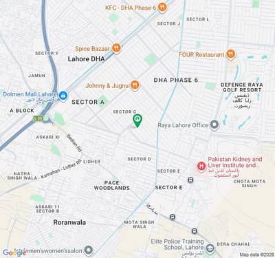 One Kanal Residential Plot for Sale in DHA Phase 6 Lahore, Block D