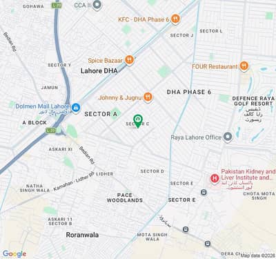 One Kanal Residential Plot For Sale In DHA Phase 6 Lahore, Block C