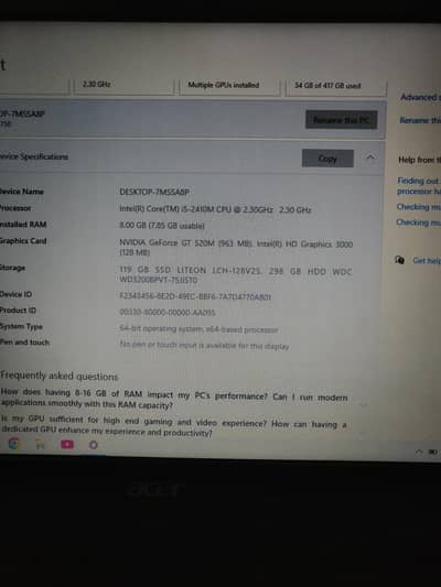 Acer Aspire 4750 series