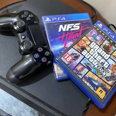 PS4 Slim 500gb with GTA5 & NFS Heat