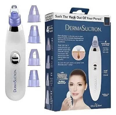 Derma Suction Pore Vacuum Facial Cleaner |3-in-1 Cell Operated Machine