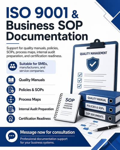 ISO 9001, SOP & Quality Documentation Services