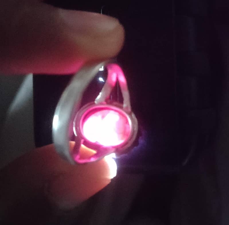 Ruby stone chandi ring 1