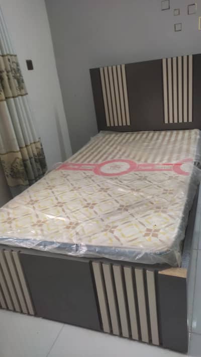 premium quality wood | single bed with mattress