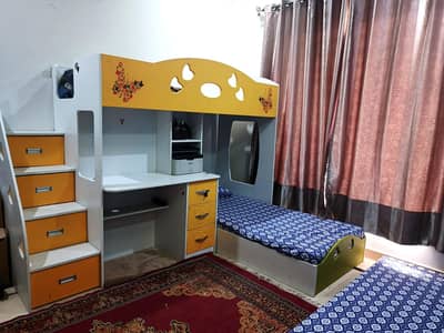 Kids Bunk Bed,Bunk Bed with Study Table Friends Brand Friends Brand,