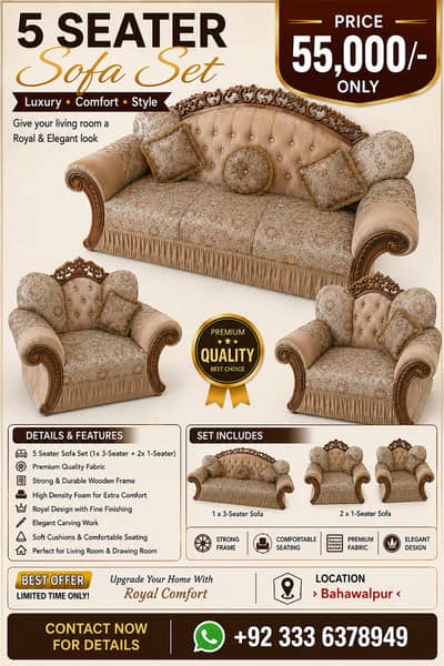 sofa |sofa set | 5 seater sofa set |sofa for sale | furniture for sale