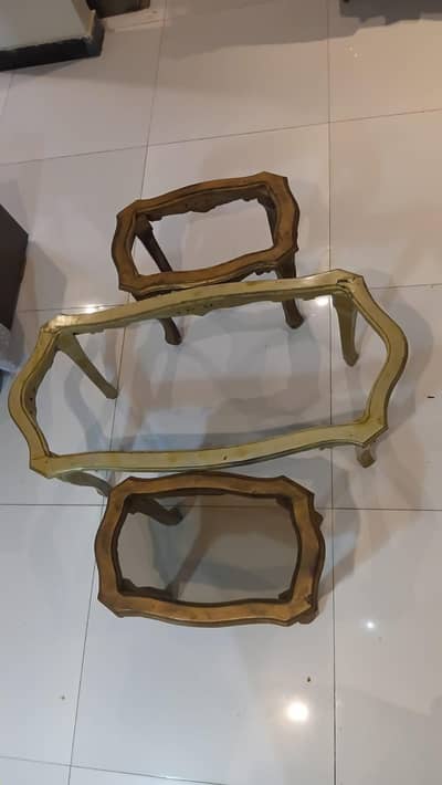 wooden coffee table for sale, 2 Tables without glass