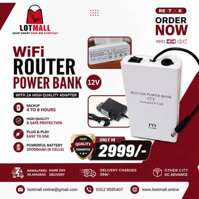 WiFi Router Power Bank ( mini Ups)