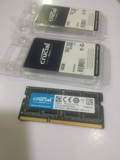 8 GB RAM Branded (Crucial, Samsung, Micron etc)