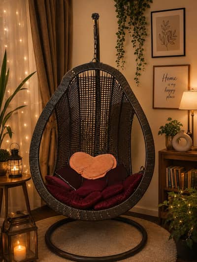 cozy hanging egg chair