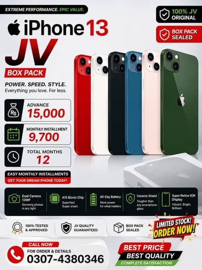 Apple iPhone 13 Non Pta JV On Easy Installment Plan