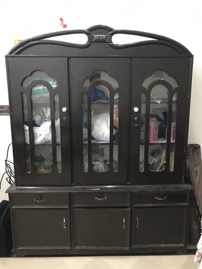 Wooden Showcase and Dressing Table
