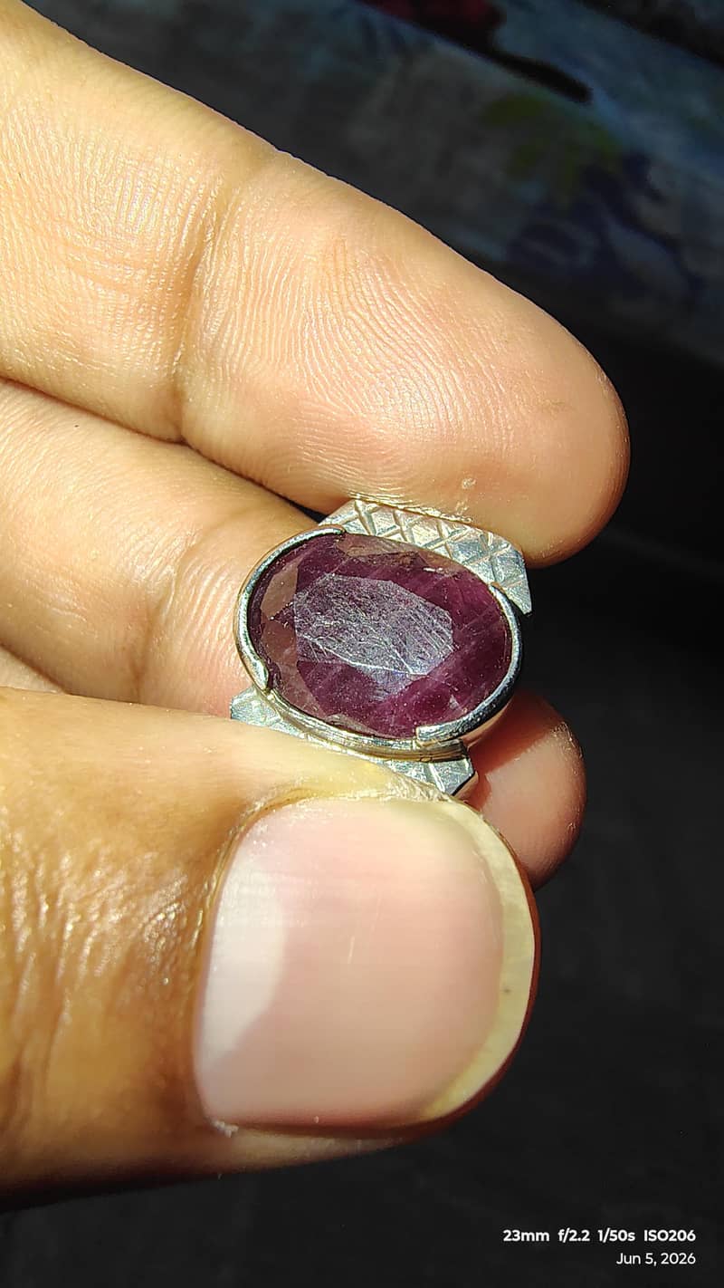 Natural Ruby in silver 3