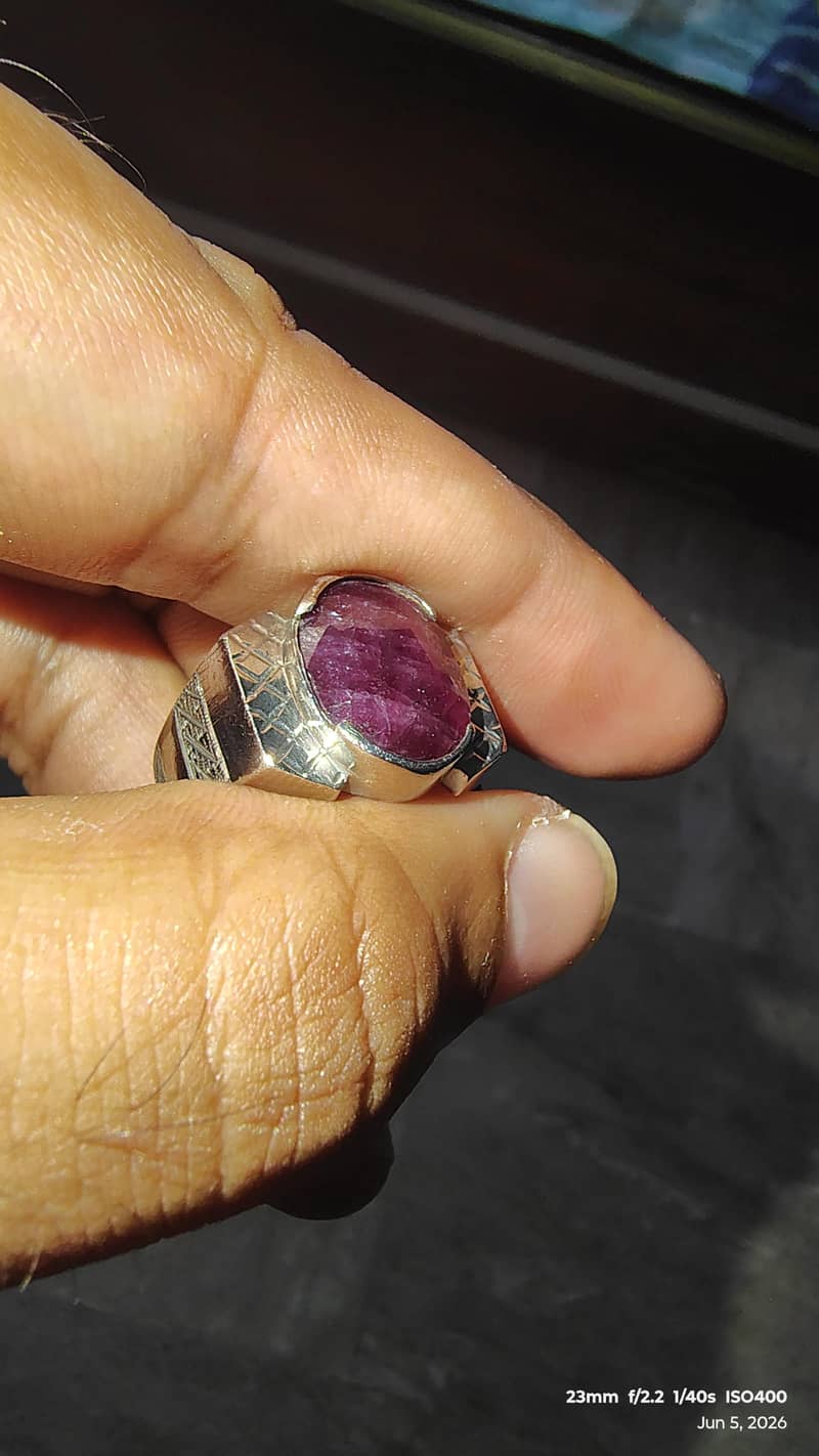 Natural Ruby in silver 4