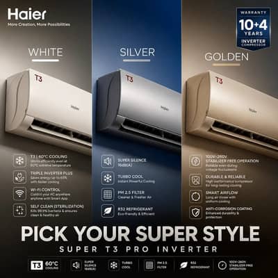 Haire Inverter T3 Ac 1.5 Ton On Easy Installment Plan lahore only