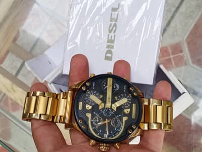 Diesel Mr. Daddy orignal watch_Gold complete box and book