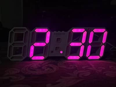 clock with light connected with usb cable