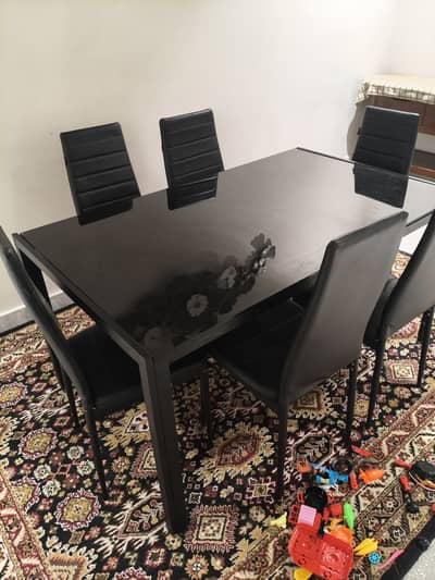 Interwood dining table with 6 chairs (Elba) for sale