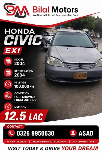 Honda Civic EXi 2004 (03269950630)