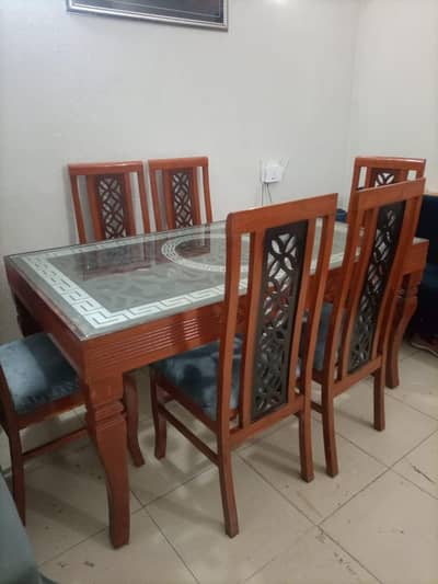 Complete dining table+6 chairs for sale