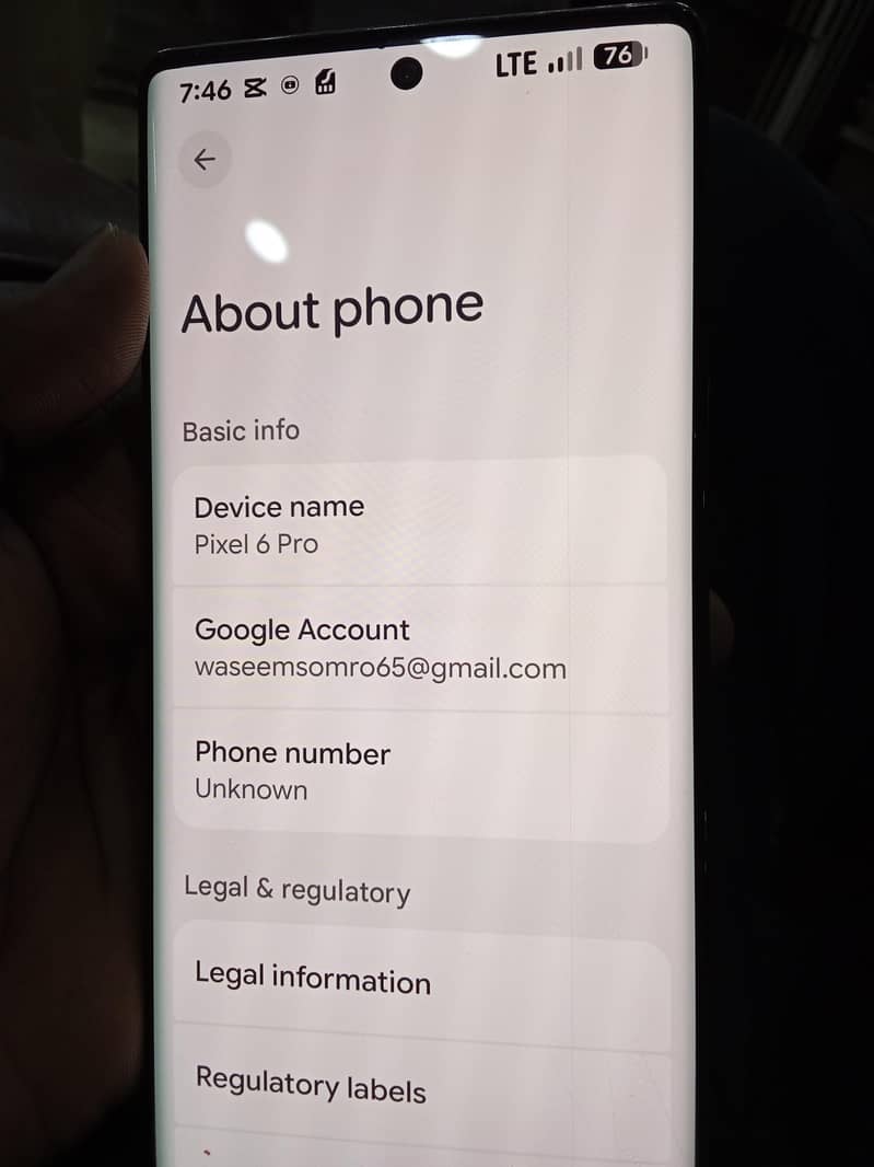 Google Pixel 6 Pro 6