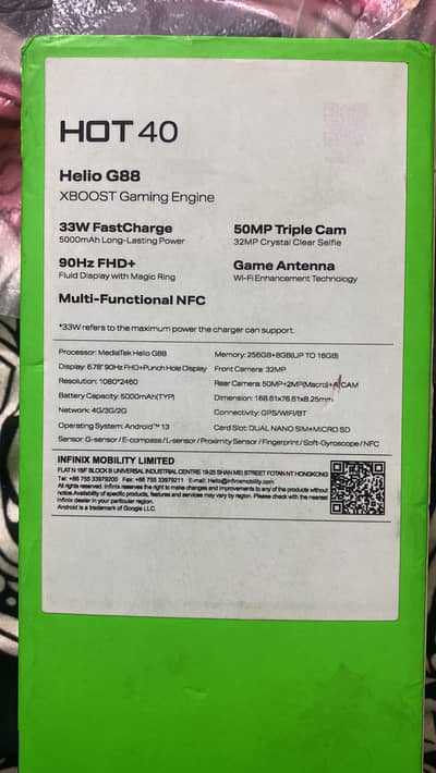 Infinix mobile hot 40