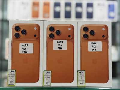 IPHONE 17 PRO MAX 512 GB PTA APPROVED ORANGE BOX PACK APPLE NON ACTIVE