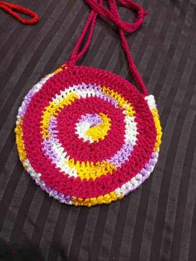 handmade crochet shoulder bag