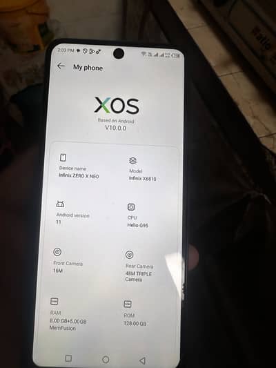Infinix Zero X Neo 8+8 128GB