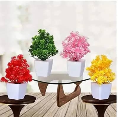 Color full 4 plastic plants