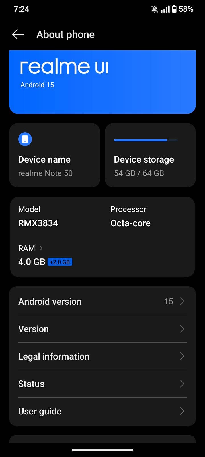 Realme Note 50 7