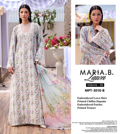 3 Piece Printed Lawn Suit for Women