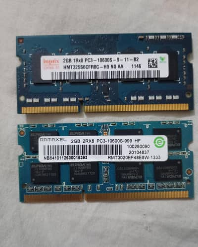 2gb ddr3 1333mhz 2 Sticks for sale
