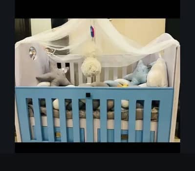 Wooden baby cot