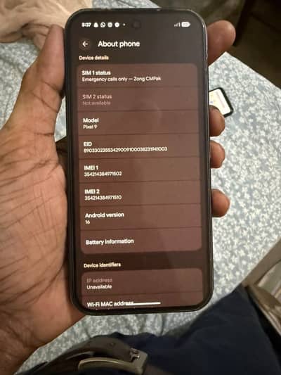 Google pixel 9 pro Non PTA