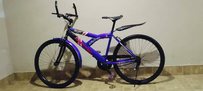 Racer 670 Active Power 12 SPRINGS Blue-Black-Bicycle For sale.